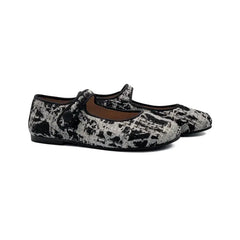 Maria catalan black white tweed mary jane