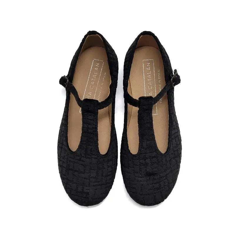 Maria Catalan Blackstone Velvet T-Strap Mary Jane 700702 - GIRLS