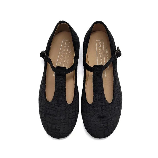Maria Catalan Blackstone Velvet T-Strap Mary Jane 700702 - GIRLS