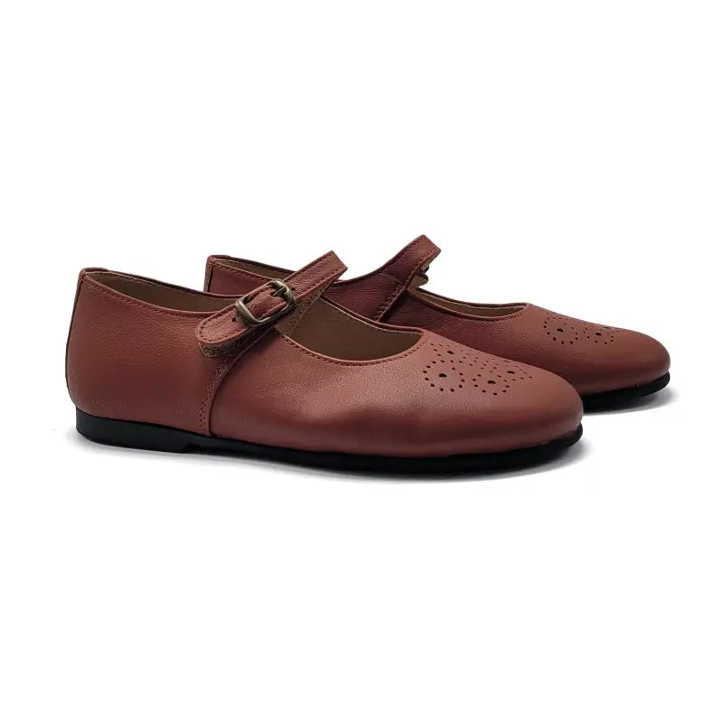Maria catalan burnt orange hi cut mary jane 715601