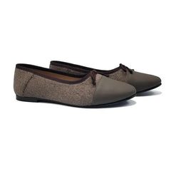 Maria catalan clay flannel ballet flat 700719