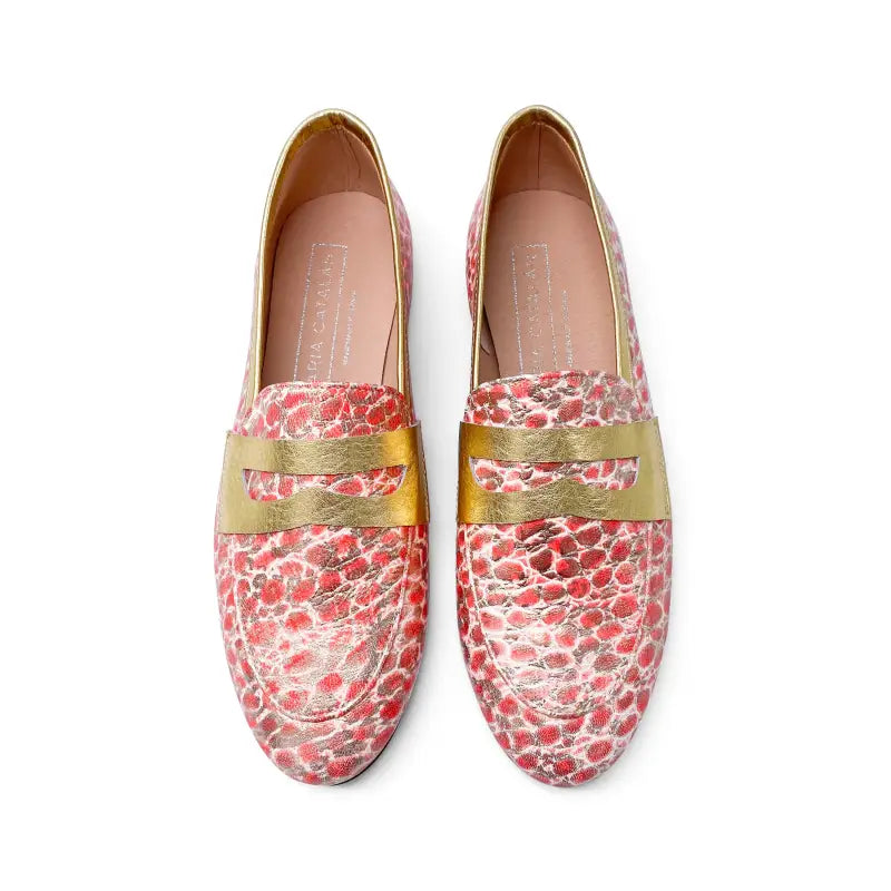 Maria catalan coral leopard slip on 505712 - girls