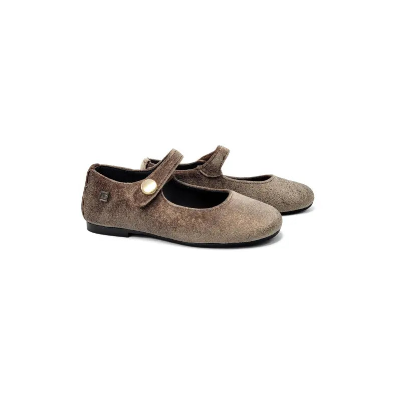 Maria catalan gold velvet mary jane 605704 - girls