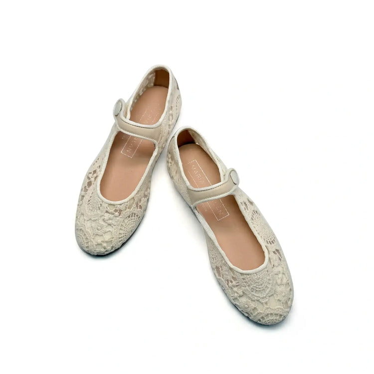Maria catalan ivory lace mary jane shoes fast shipping