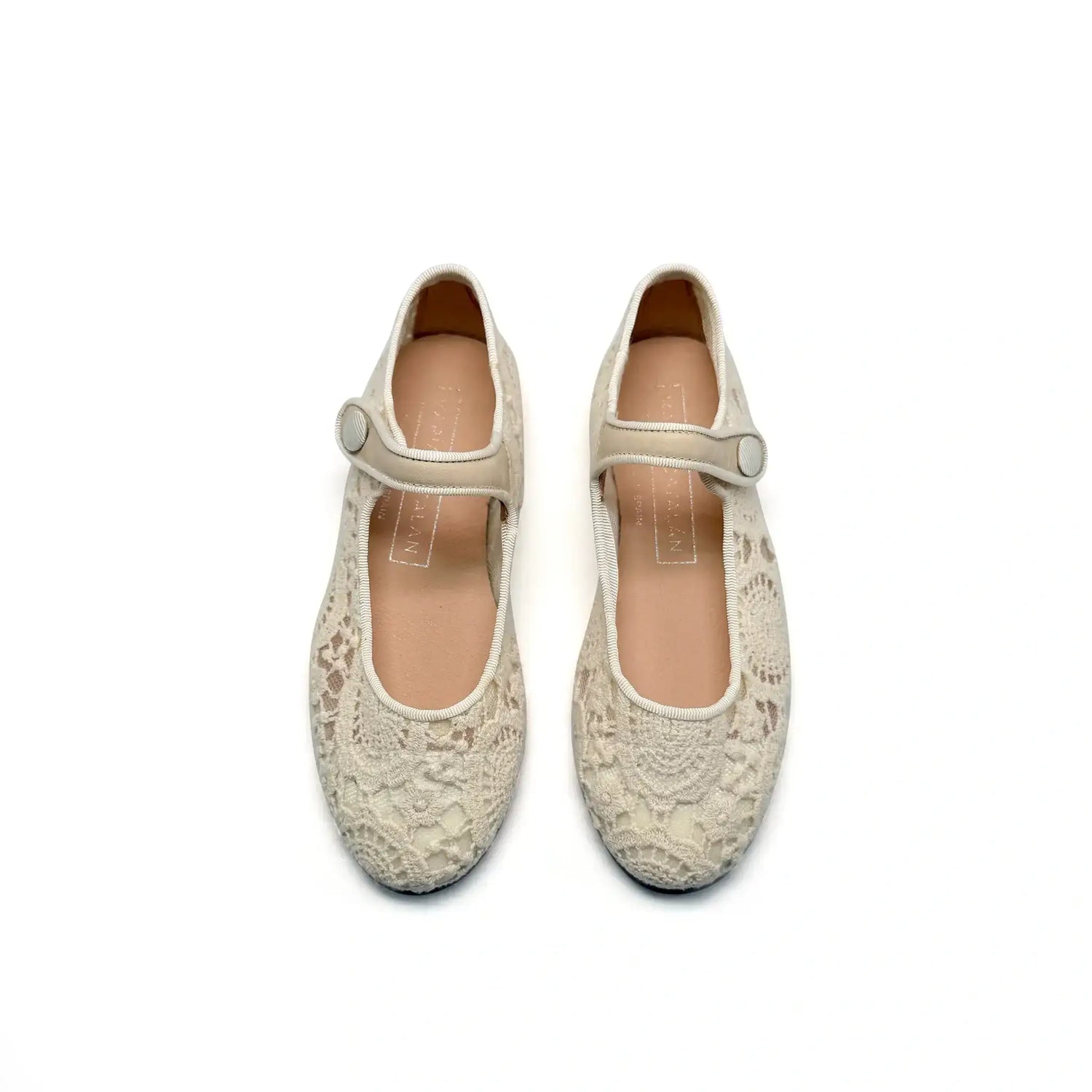Maria catalan ivory lace mary jane shoes fast shipping