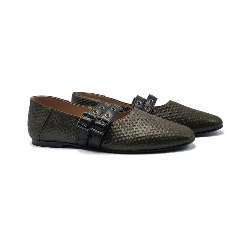 Maria Catalan Khaki Green Womens Mary Jane 720725 – Laced Shoe Inc