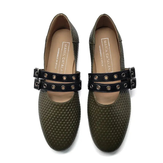 Maria catalan khaki green mary jane 720725