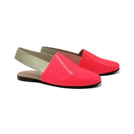 Maria catalan neon pink gold slingback 600715 - girls