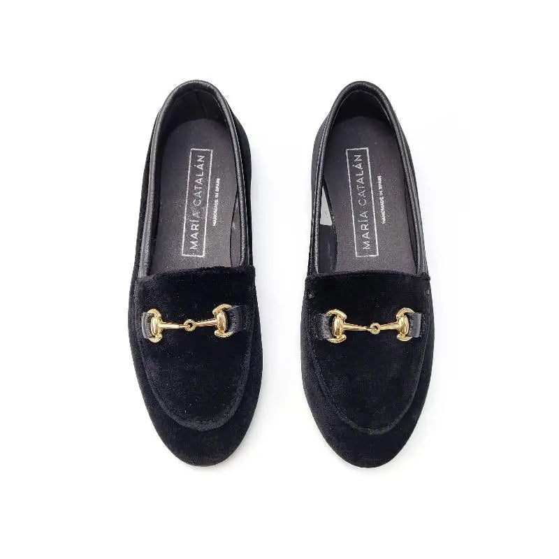 maria-catalan-smoking-black-velvet-chain-slipon-girls