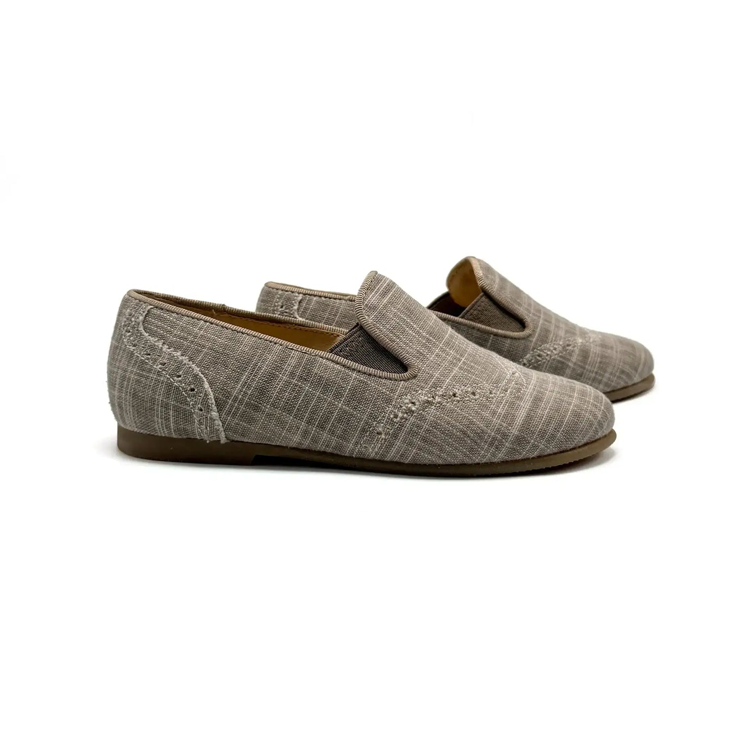 Maria catalan taupe denim wingtip smoking shoe fast shipping