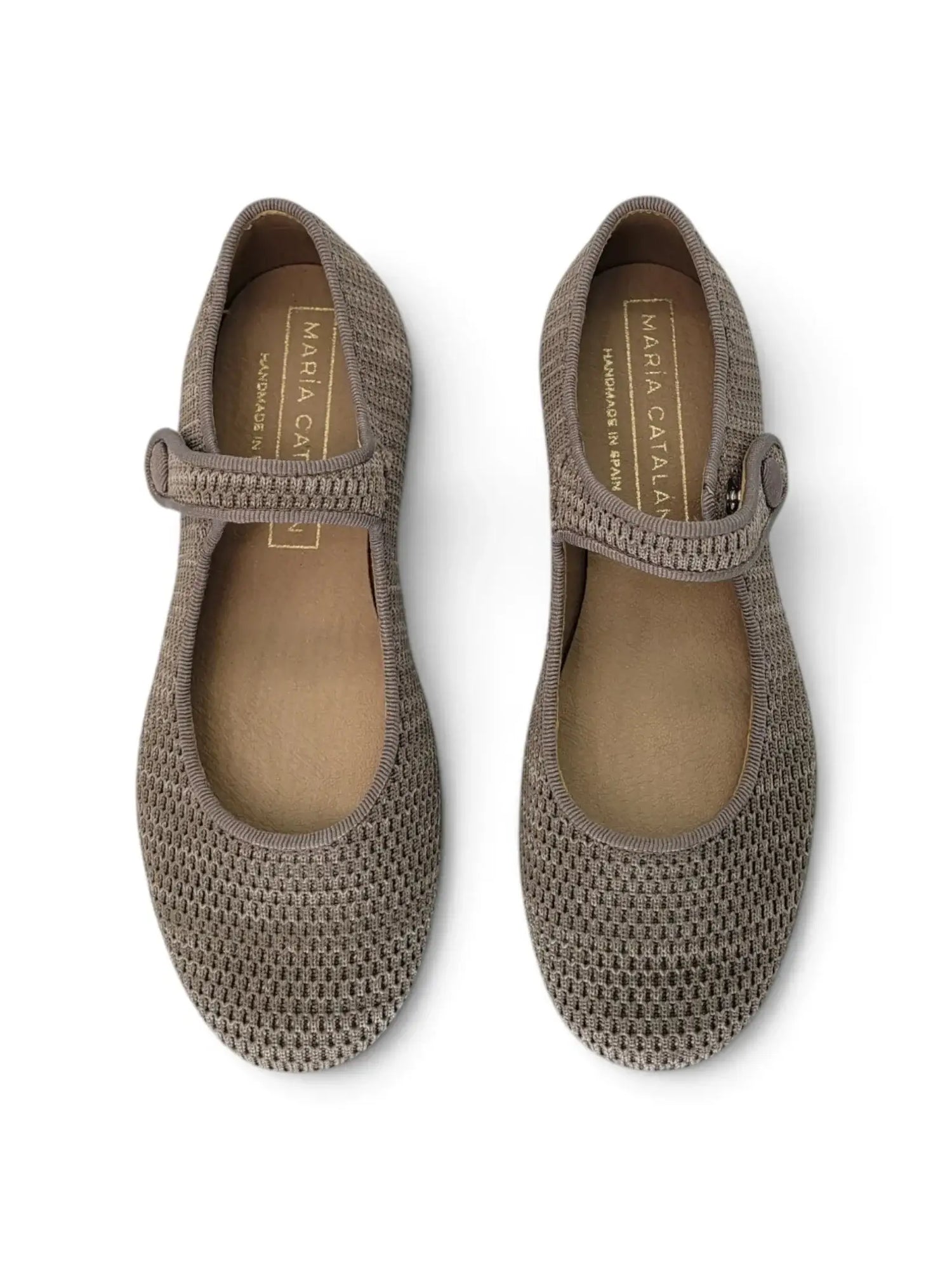 Maria catalan taupe knit mary jane | kids shoes fast shipping