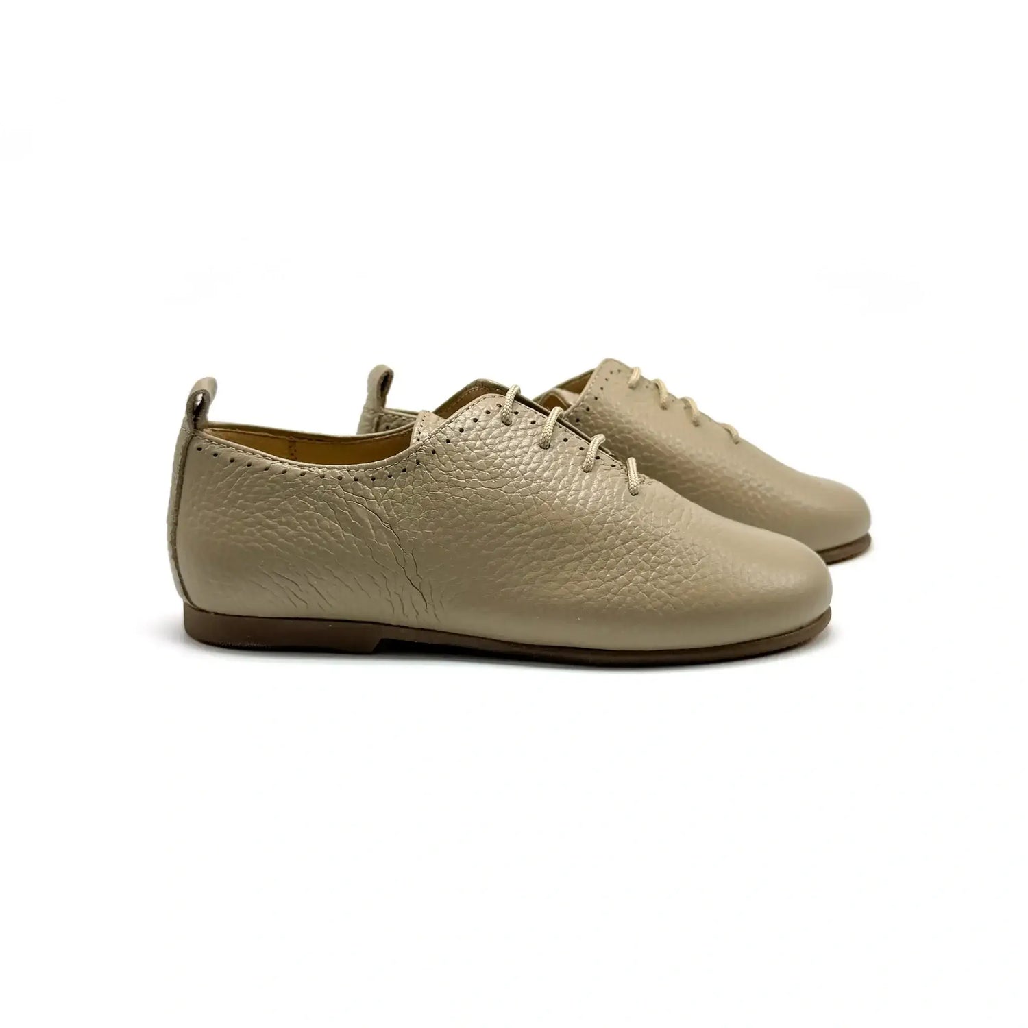 Maria catalan taupe oxford leather dress shoe fast shipping