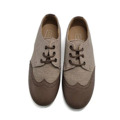 Maria Catalan Taupe Shaker Lace Shoe 505709 - BOYS