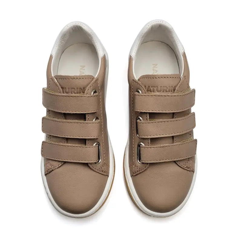 Naturino cliff taupe velcro sneaker - boys