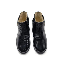 Naturino glarny black patent gold heart bootie - boots