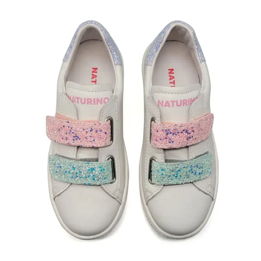 Naturino Hasselt Pastel Glitter Velcro Sneaker