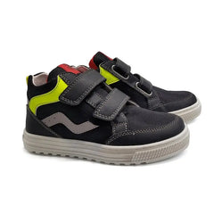 Naturino Mizar Black Lightening Bolt Velcro Sneaker - 21 - BOYS