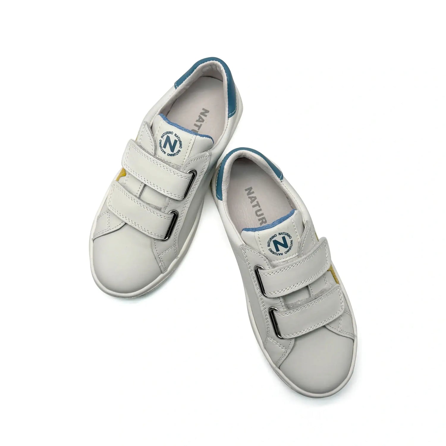 Naturino pinn white yellow velcro sneakers fast shipping