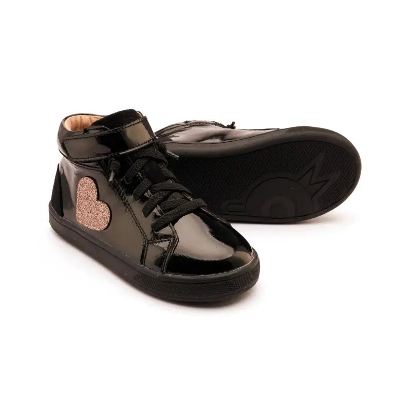 Oldsoles Black Patent No Tie High Top Sneaker 10312