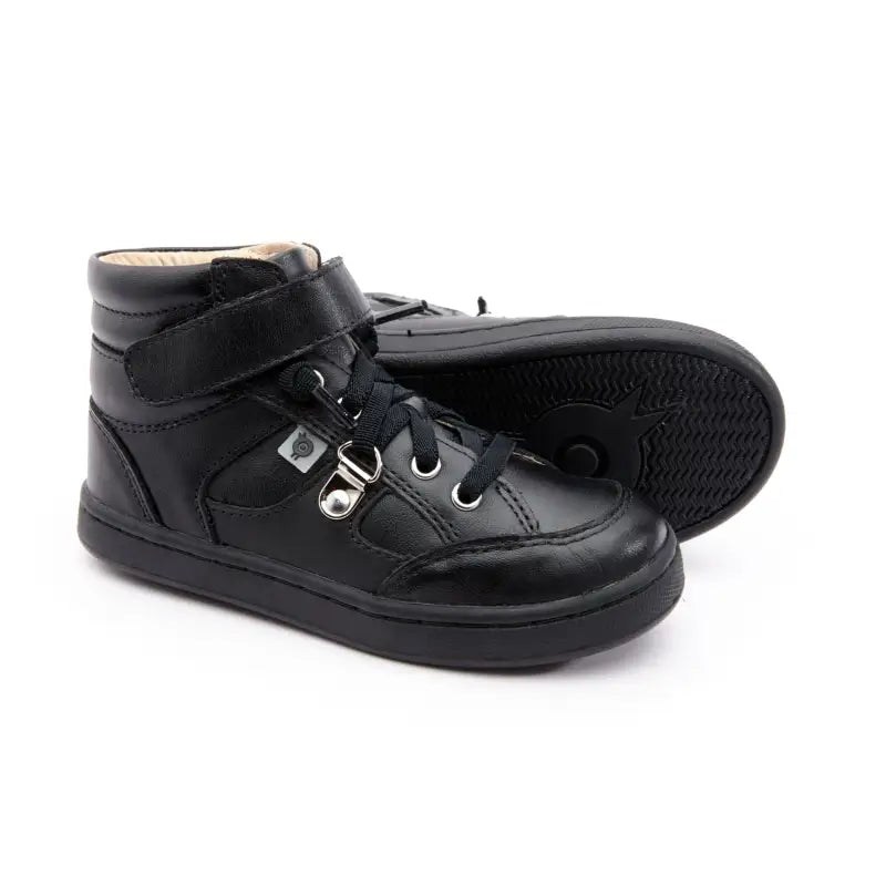 Oldsoles black no tie hi top 6110 - boys