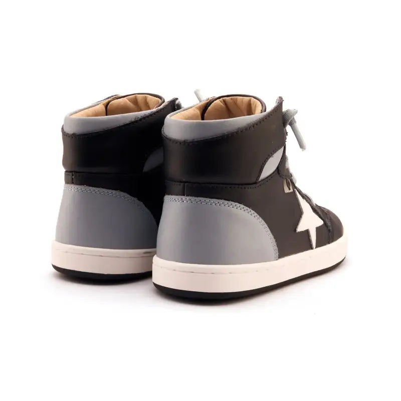 Oldsoles Dusty Blue High Top No Tie Sneaker 1003