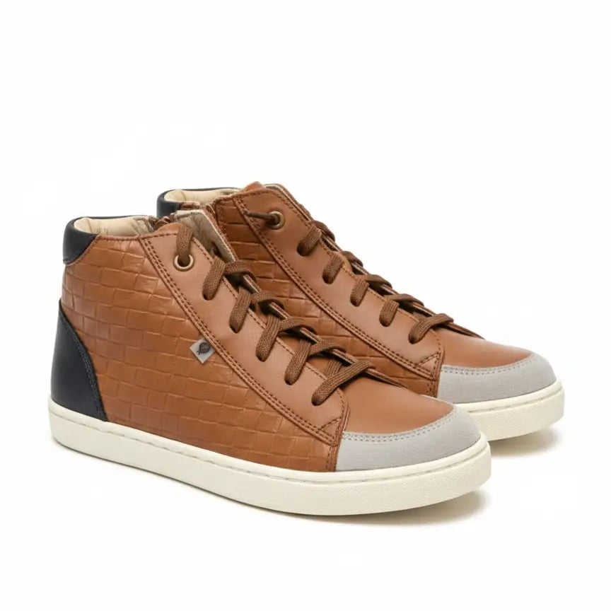 17 oldsoles tan navy bootie for stylish comfort- boys | laced shoe fast shipping