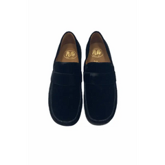 Pepe’ black velvet slip on penny loafer 1500 - unisex