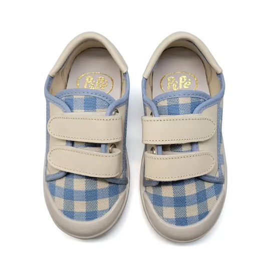 Pepe’ Blue Picnic Velcro Sneaker 075 - GIRLS