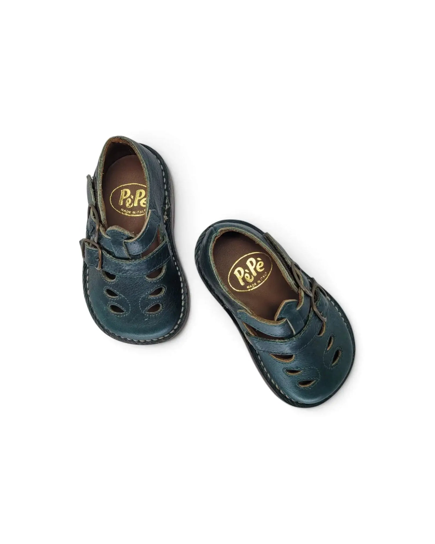 Pepe’ deep green teal double strap t-bar | 2063 fast shipping