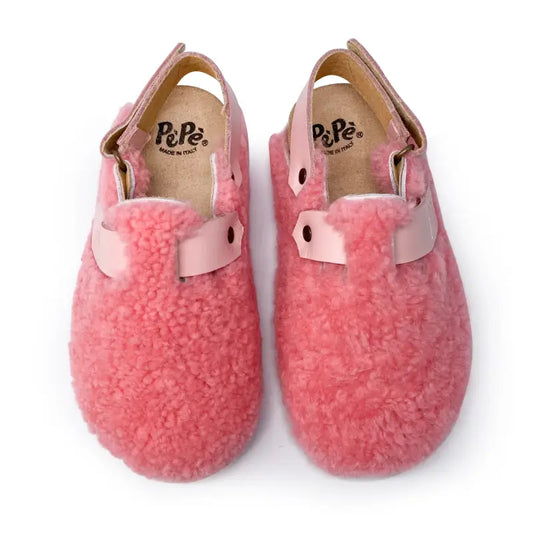 Pepe’ es x ls pink shearling slipper 00932 - girls