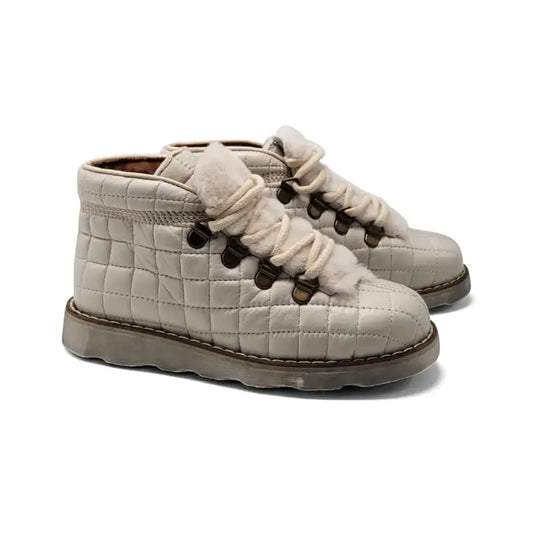 Pepe’ es x ls off white lace up quilted fur high top 818 - girls
