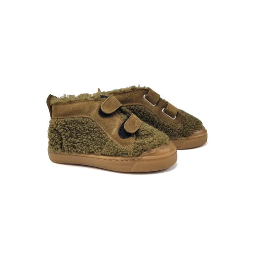 Pepe green teddy velcro sneaker 006 - boys