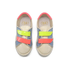 Pepe highlighter multicolor patent velcro sneaker 00106 - girls