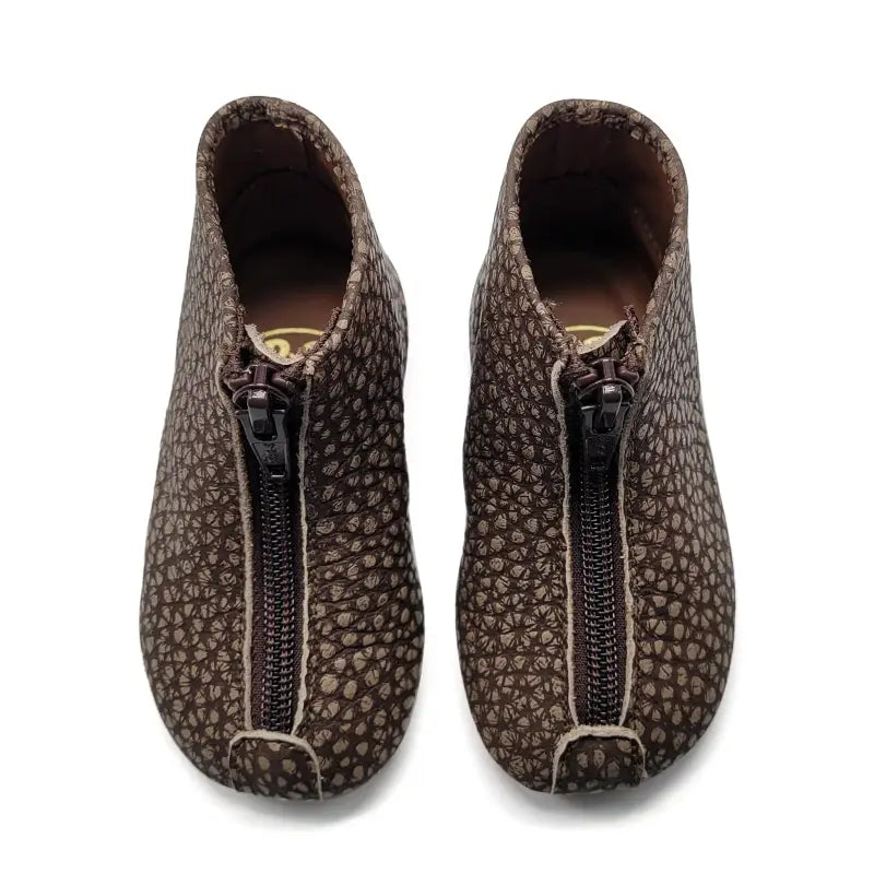 Pepe’ mocha latte front zipper bootie 225 - first walker bootie