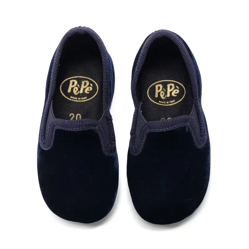 Pepe` navy velvet smoking soft sole slip on-280 - slip on dress