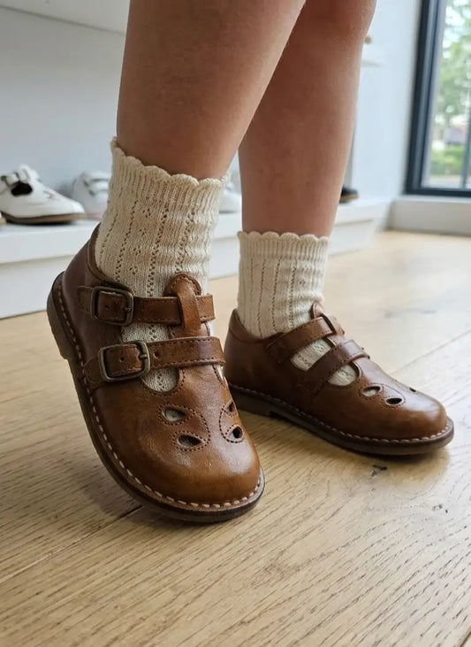 Pepe nespresso brown baby shoes italian leather fast shipping