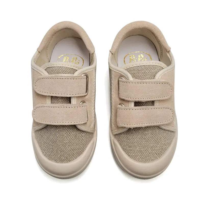 Pepe’ taupe linen velcro sneaker 075 - sneakers