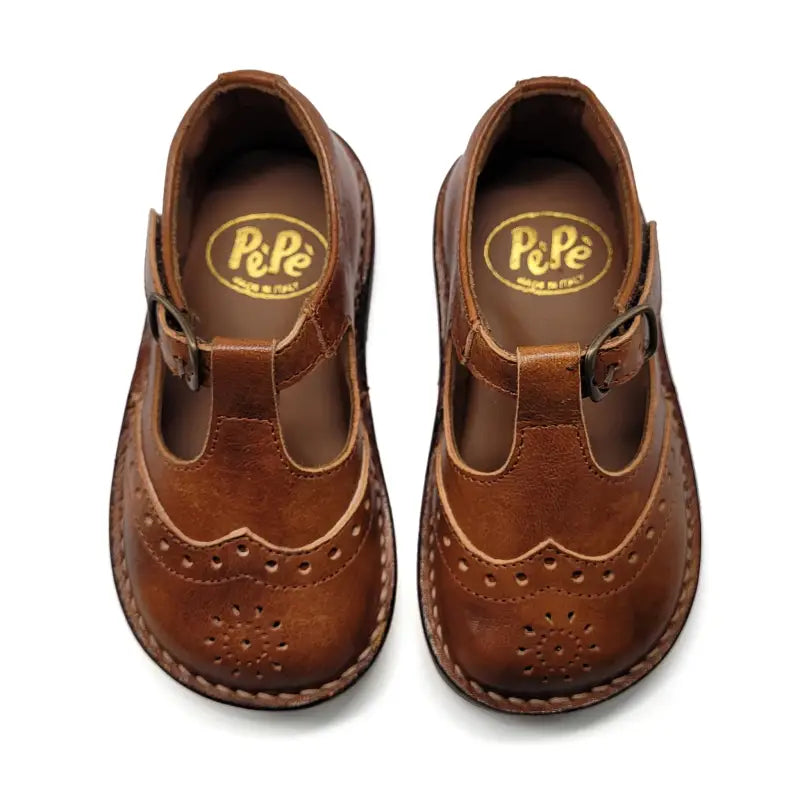Pepe` vintage mocha first walker t-strap 2098 - first walker t strap