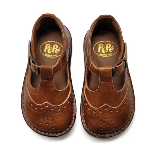 Pepe` vintage mocha first walker t-strap 2098 - first walker t strap