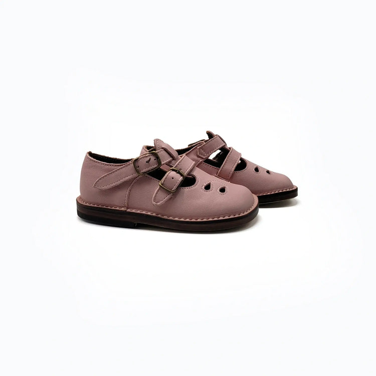 Pepe dusty rose leather baby sandals italy fast shipping