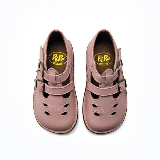 pink pepe vintage leather shoes