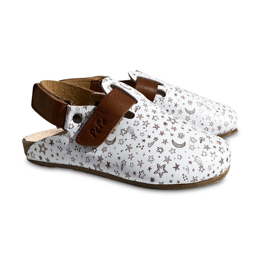 Pepe' ES X LS Ivory Cognac Starry Night Clog 932-21