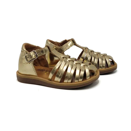 Pom D’Api Poppy Royal Gold Metal Sandal - 20 - BABY GIRL