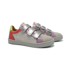 Pom D’Api Top White Glitter Velcro Sneaker - GIRLS