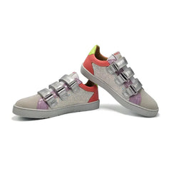 Pom D’Api Top White Glitter Velcro Sneaker - GIRLS