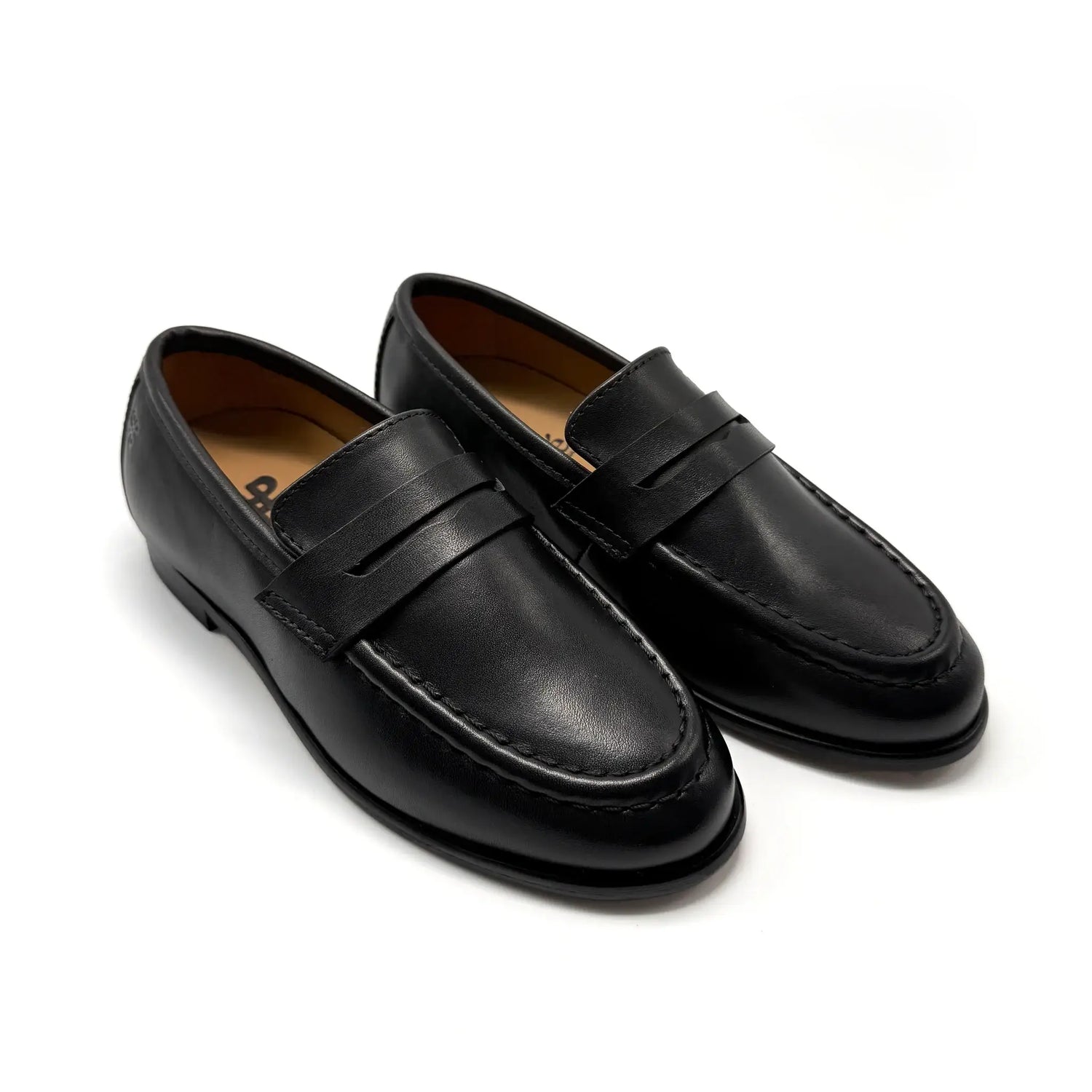Porte black onyx penny slip on leather loafers fast shipping