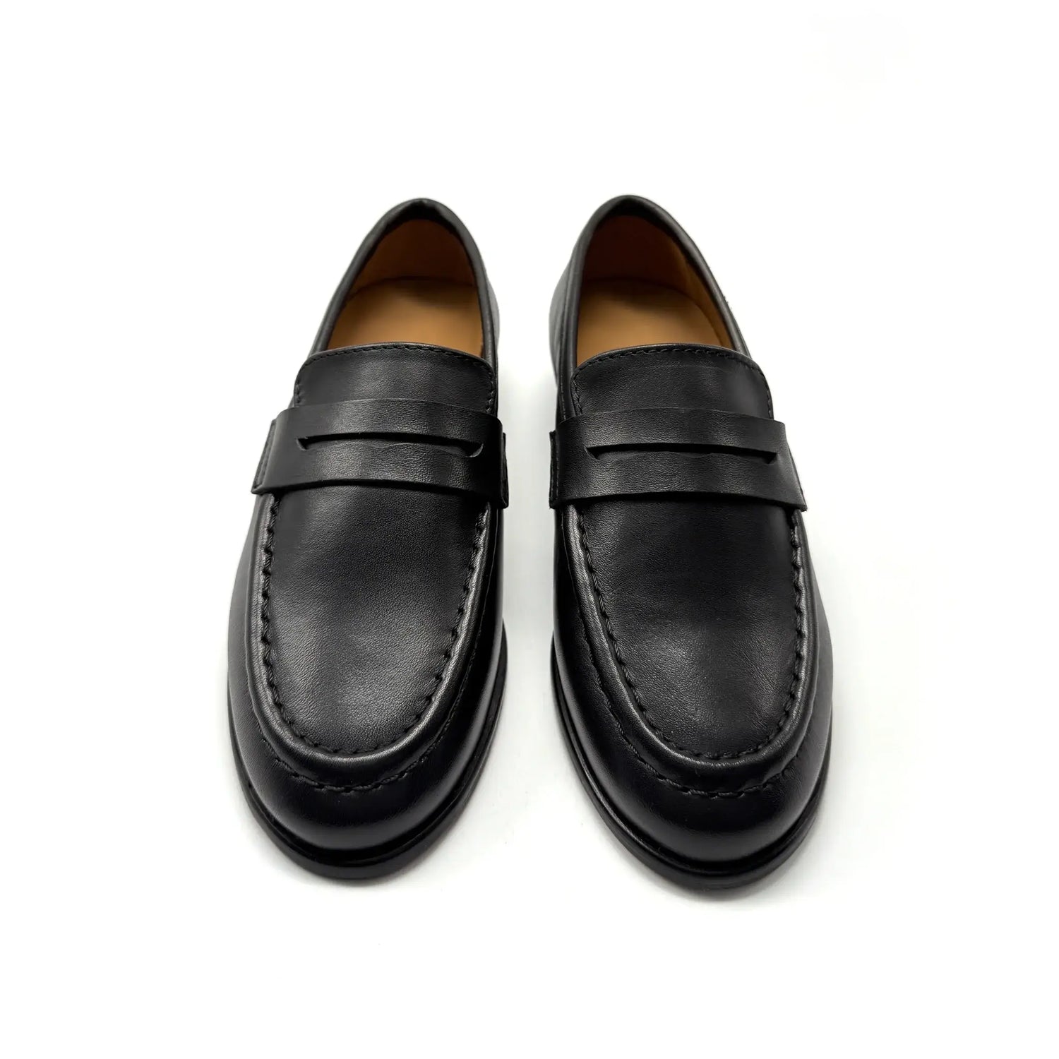Porte black onyx penny slip on leather loafers fast shipping