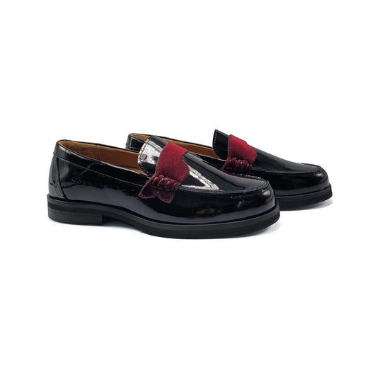 Porte Burgundy Velvet Rib Loafer 6383