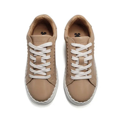 Porte charlotte nude scallop lace sneaker - girls