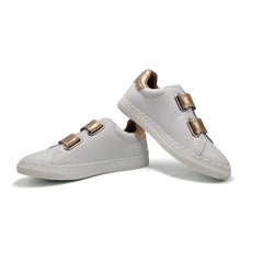 Porte chuck white pink velcro sneaker - girls